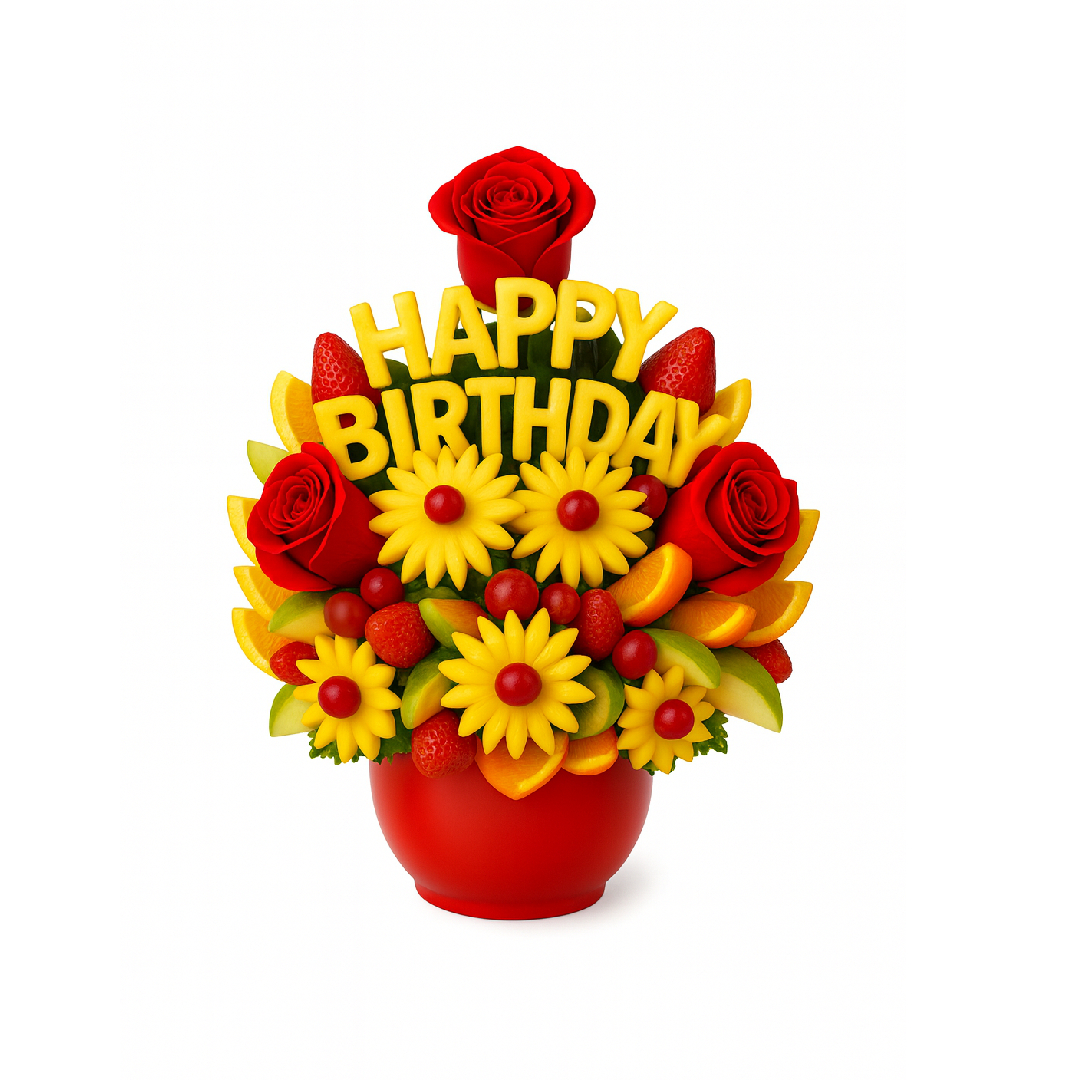 HAPPY BIRTHDAY Fruits & Roses