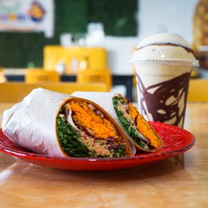 Plantain Wrap & Smoothie Combo